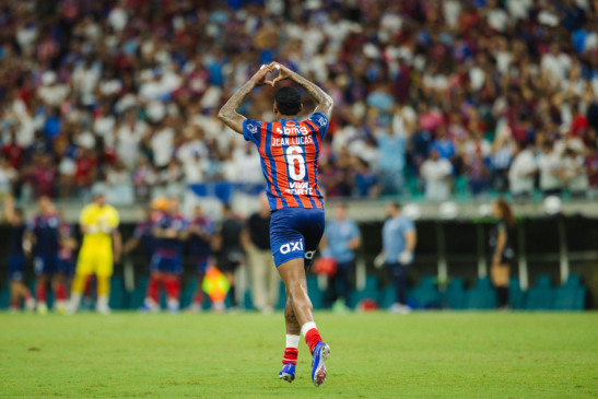 Jean Lucas foi o responsável por dois gols do Bahia no clássico. Foto: Rafael Rodrigues/EC Bahia