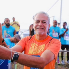 Isaac Edington durante a Maratona Salvador. Foto: Divulga&ccedil;&atilde;o/Instagram/@isaacedington
