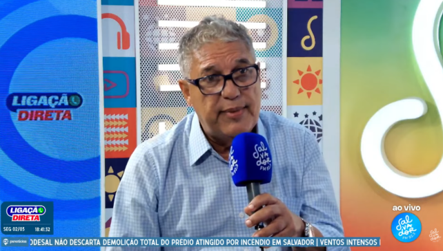 Deputado Rosemberg Pinto durante entrevista ao programa Ligação Direta