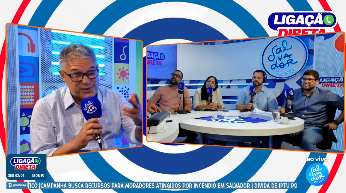 Rosemberg Pinto durante entrevista ao programa Ligação Direta Rosemberg Pinto durante entrevista ao programa Ligação Direta