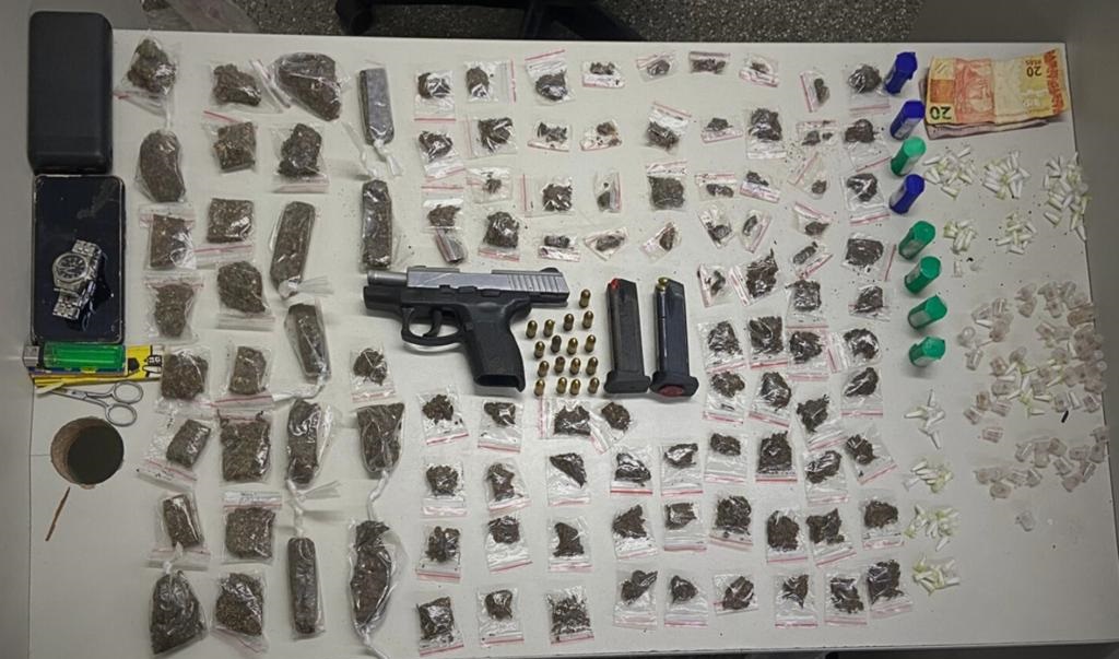 Apreensão em Águas Claras. Foto: Divulgação/22ºBPM Apreensão em Águas Claras. Foto: Divulgação/22ºBPM