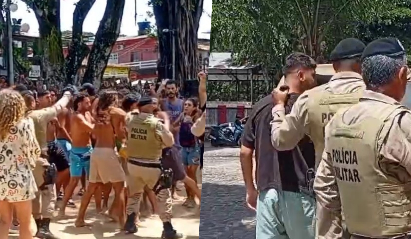 ato pro-palestina e grup de israelenses geram confusão em Itacaré ato pro-palestina e grup de israelenses geram confusão em Itacaré